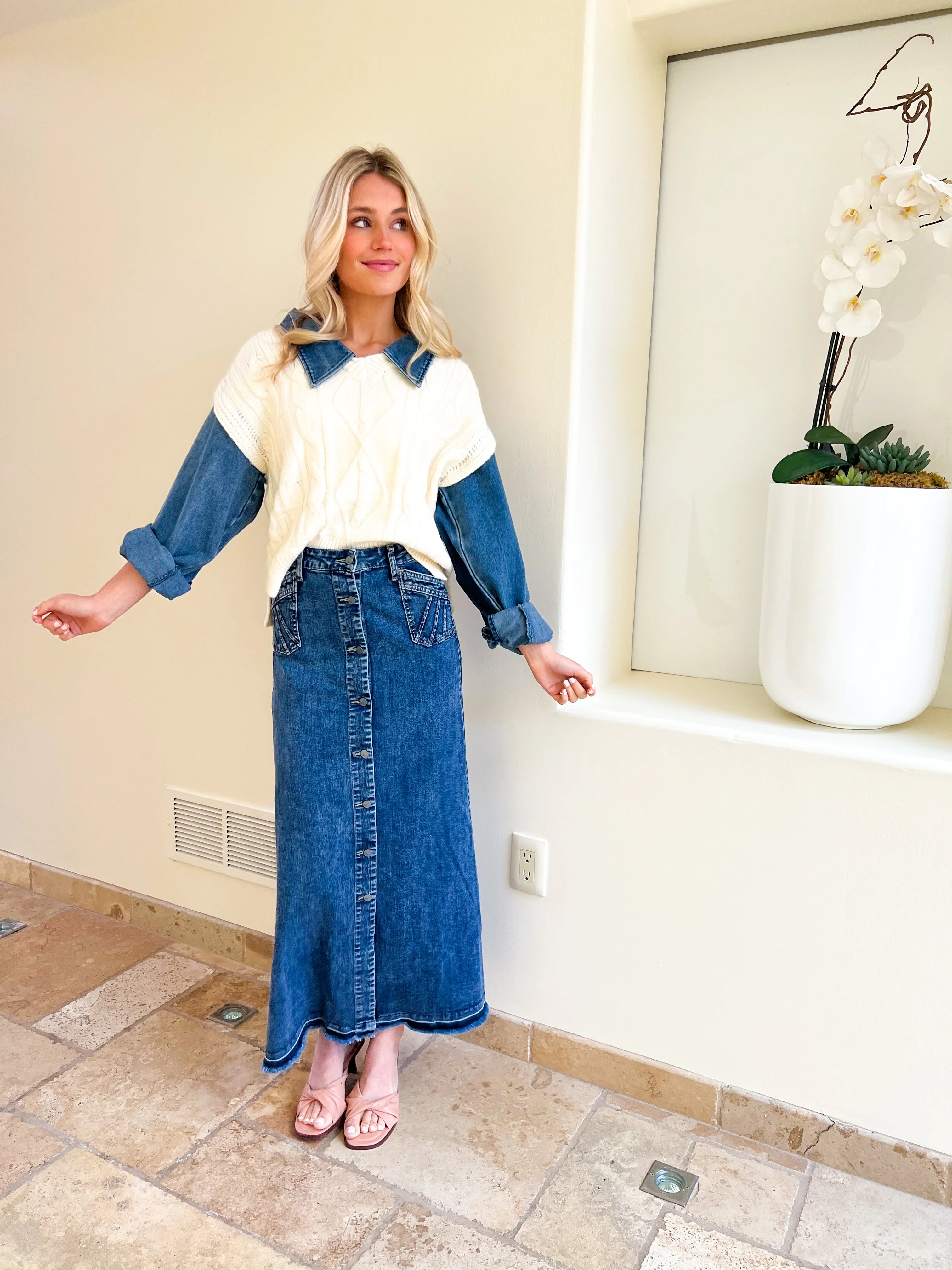 Royal Denim Skirt - Image 2