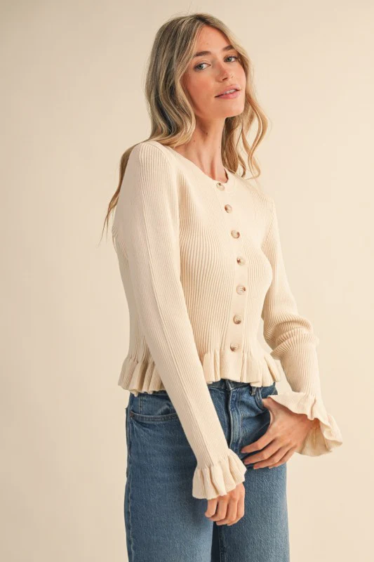 Raya Ruffle Hem Sweater - Image 5