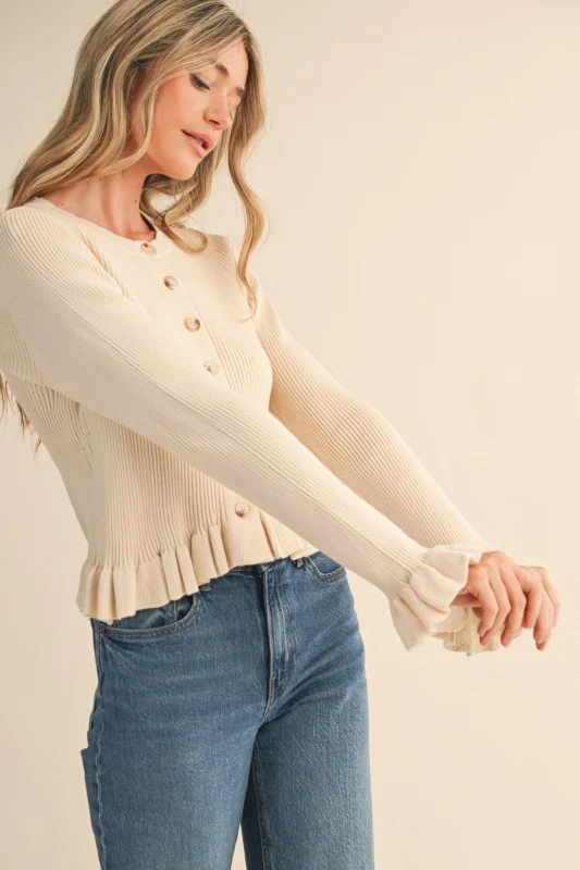 Raya Ruffle Hem Sweater - Image 6