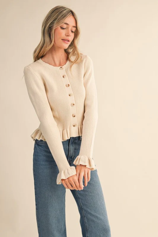 Raya Ruffle Hem Sweater - Image 7