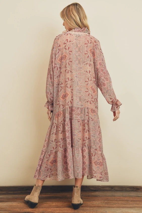 Raya Ruffle Boho Dress - Image 4