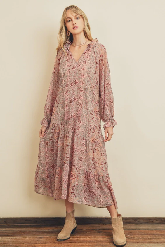 Raya Ruffle Boho Dress - Image 5
