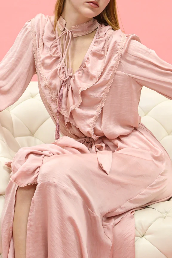 Rose Ruffled Dress