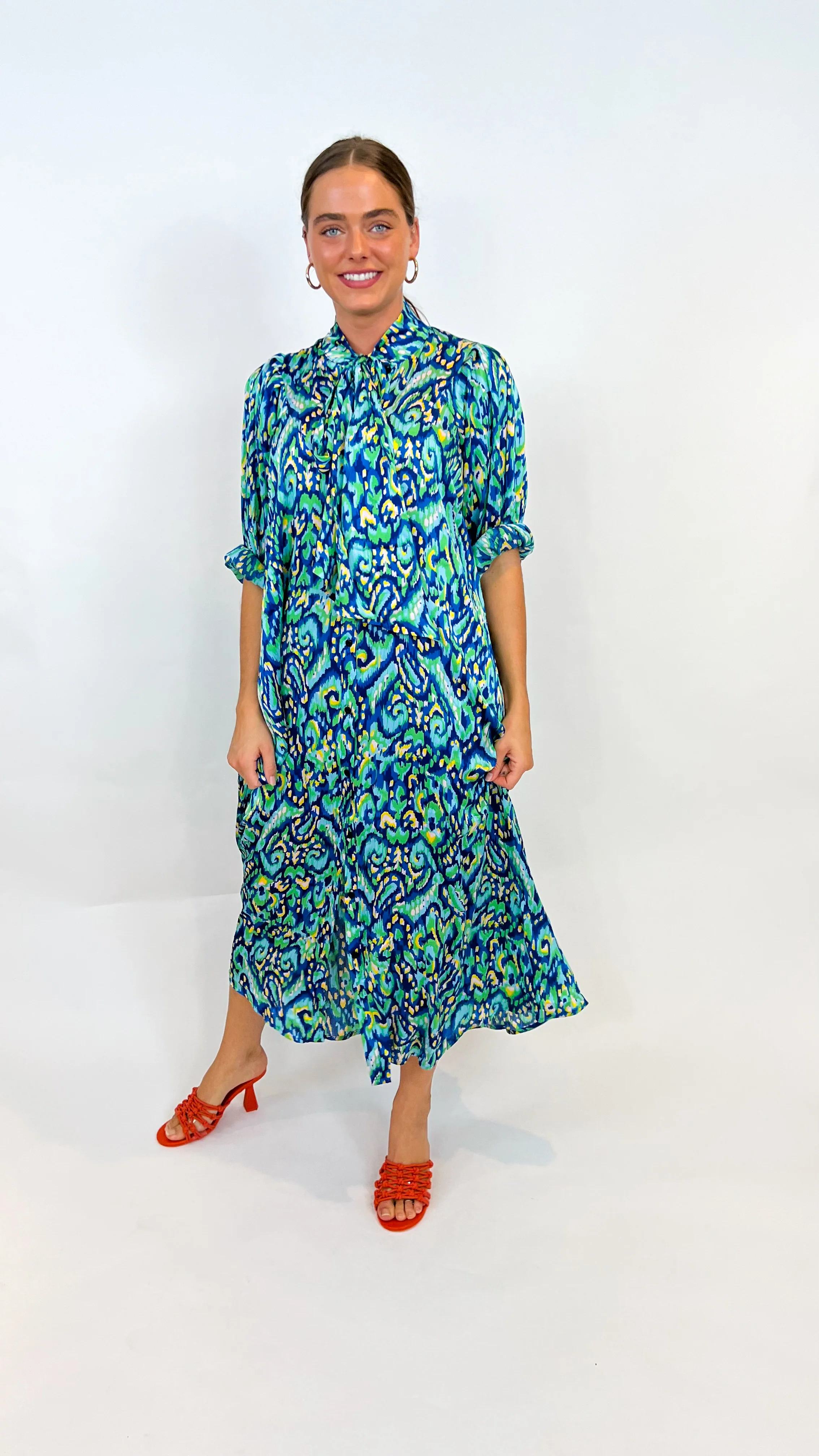 Scarf Tie Maxi Dress - Image 6
