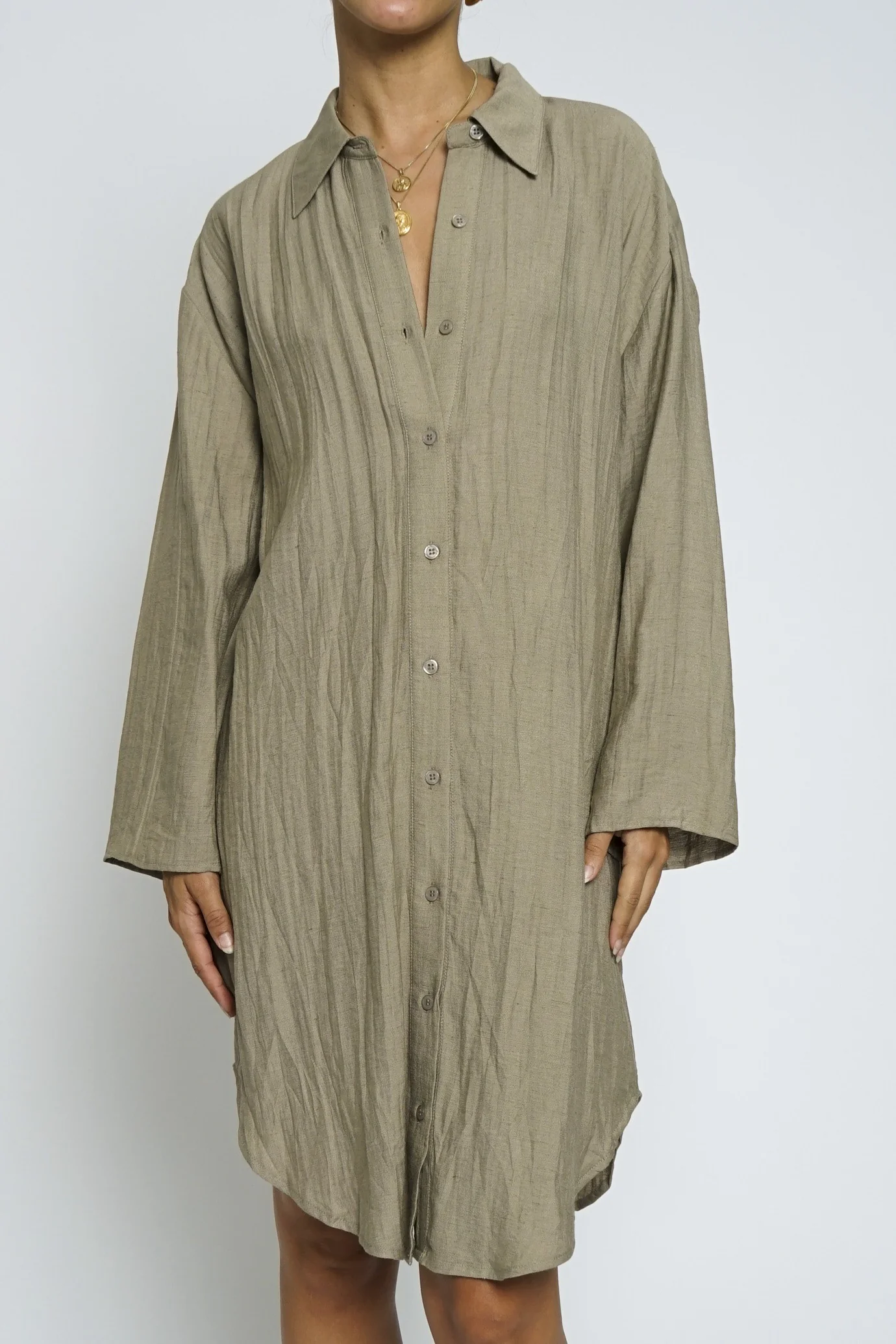 Serving Looks Shirt Dress - Image 4