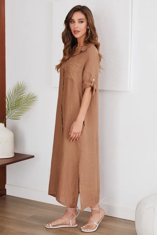 Sweet Escape Linen Dress - Image 5