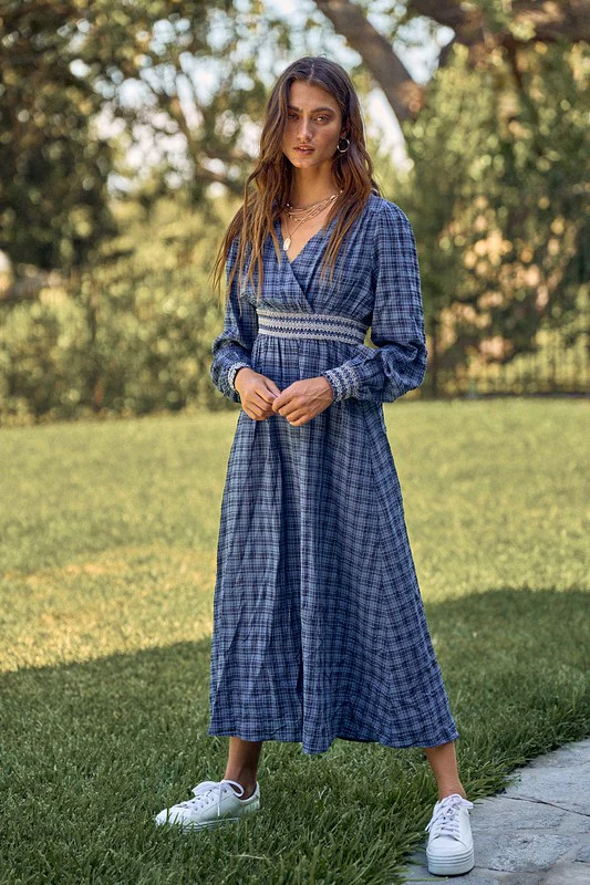 Virginia Plaid Maxi Dress