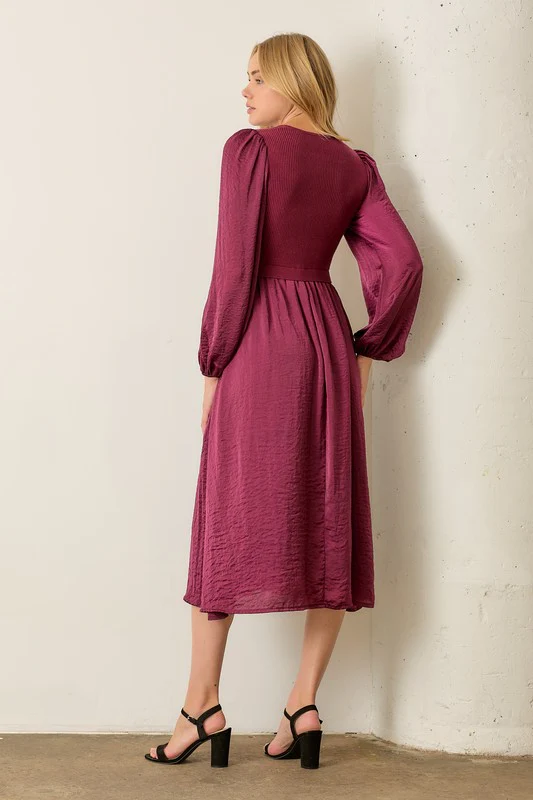 Sweater Wrap Top Dress - Image 6