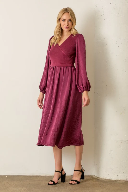Sweater Wrap Top Dress - Image 7