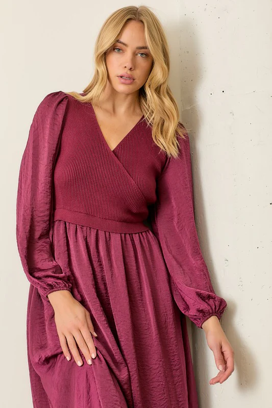 Sweater Wrap Top Dress - Image 8